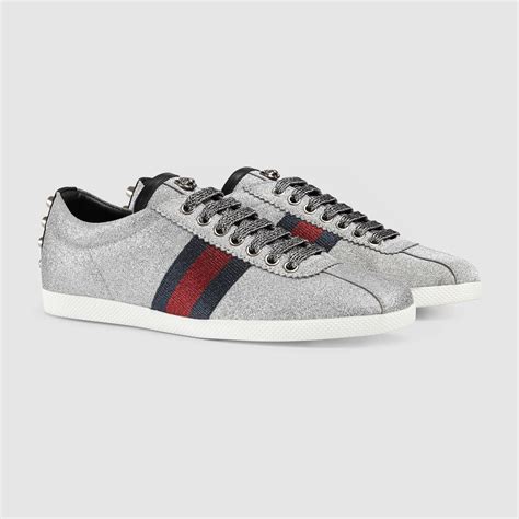 gucci glitter sneakers womens|Gucci glitter sneakers with studs.